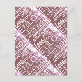 Brillante Liebe in Weiß und Rosa Postkarte