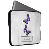 Brillante Lila Schmetterlinge Laptopschutzhülle (Vorne Rechts)