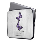 Brillante Lila Schmetterlinge Laptopschutzhülle (Vorderseite Links)