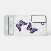 Brillante Lila Schmetterlinge Samsung Galaxy Hülle (Rückseite (Horizontal))
