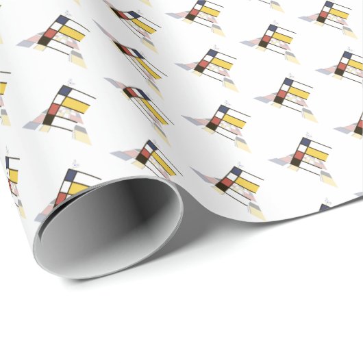 Brillante Neoplastik Art Monogram. Buchstabe E Geschenkpapier (Rolleneckpunkt)