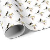 Brillante Neoplastik Art Monogram. Buchstabe M Geschenkpapier (Rolleneckpunkt)