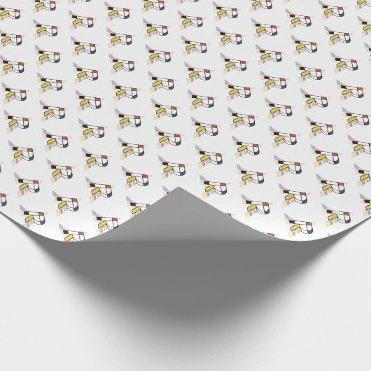 Brillante Neoplastik Art Monogram. Buchstabe R Geschenkpapier (Ecke)