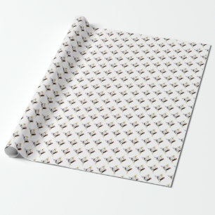 Brillante Neoplastik Art Monogram. Buchstabe U Geschenkpapier