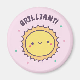 Brillante Niedliche Sun Kids Motivierend Magnet