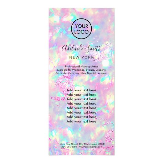 Brillante Opal-Rack-Karte Werbekarte (Vorne)