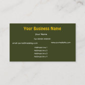 Brillante Orange und Brown Abstrakte Visitenkarte (Rückseite)