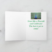 Brillante Pfau, Geburtstagskarte Karte (Innenseite)