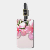 Brillante Pink-Hibiskus-Blume Gepäckanhänger (Vorderseite vertikal)