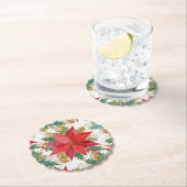Brillante Poinsettia und Holly Paper Untersetzer (Vor Ort)
