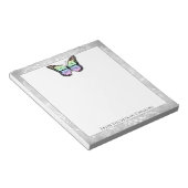 Brillante Rainbow Butterfly Notepad Notizblock (angewinkelt)
