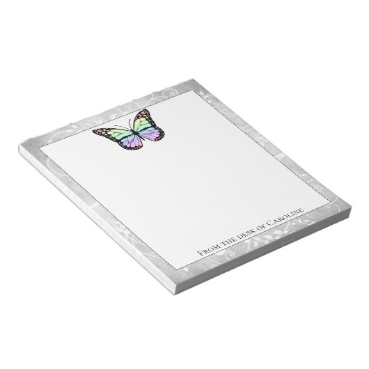 Brillante Rainbow Butterfly Notepad Notizblock (angewinkelt)