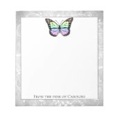 Brillante Rainbow Butterfly Notepad Notizblock (Vorderseite)