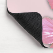 Brillante Rosa Hibiskus Blume Mousepad (Ecke)