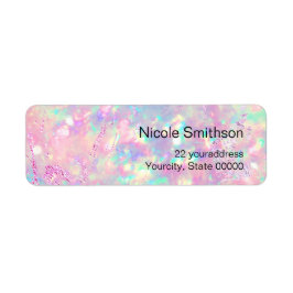 Brillante Rosa-Opal-Etiketten