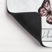 Brillante rosa Schmetterlinge Mousepad (Ecke)