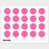 Brillante Rose (Vollfarbe) Runder Aufkleber (Blatt)