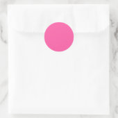 Brillante Rose (Vollfarbe) Runder Aufkleber (Tasche)