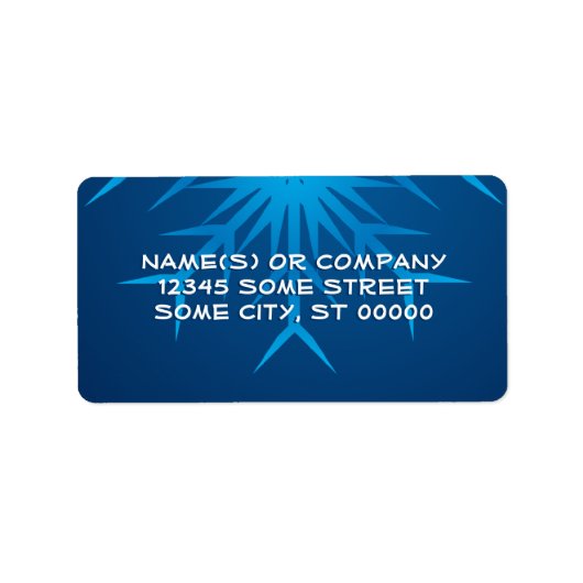 Brillante Schneeflocke Adressaufkleber (Vorne)