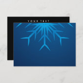 Brillante Schneeflocke Einladung (Vorne/Hinten)