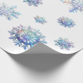 Brillante Schneeflocke Geschenkpapier (Ecke)