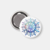 Brillante Schneeflocke Magnet (Vorderseite/Rückseite)