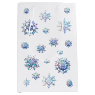 Brillante Schneeflocke Mittlere Geschenktüte