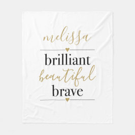 Brillante schöne, schöne, Personalisierte Bezeichn Fleecedecke
