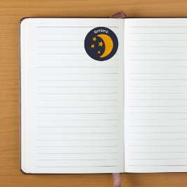 Brillante Sterne und Mond-Aufkleber Runder Aufkleber