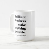 Brillante Teacher Educator Wertungsquote Kunst Kaffeetasse (Vorderseite Links)