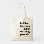 Brillante Teacher Educator Wertungsquote Kunst Tragetasche (Vorne)