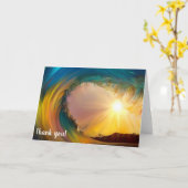 Brillante tropische Farbwelle bei Sonnenuntergang Karte (Gelbe Blume)