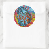 Brillante tropische Fische II Runder Aufkleber (Tasche)