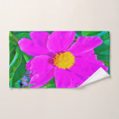 Brillante Ultra-Violet-Peony mit gelbem Zentrum Badhandtuch Set (Handtuch)