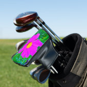 Brillante Ultra-Violet-Peony mit gelbem Zentrum Golf Headcover (In Situ)