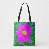 Brillante Ultra-Violet-Peony mit gelbem Zentrum Tasche (Vorderseite)