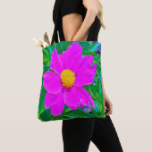 Brillante Ultra-Violet-Peony mit gelbem Zentrum Tasche (Von Nahem)