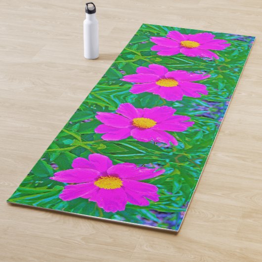 Brillante Ultra-Violet-Peony mit gelbem Zentrum Yogamatte (Beispiel)