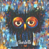 Brillante und kluge Eule Aufkleber (Vorderseite)