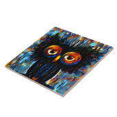 Brillante und kluge Eule Fliese (Seite)