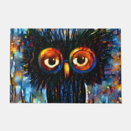 Brillante und kluge Eule Fußmatte