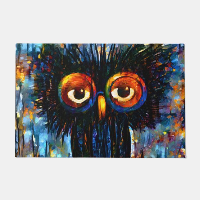 Brillante und kluge Eule Fußmatte (Vorderseite)