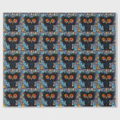 Brillante und kluge Eule Geschenkpapier (Flach)