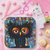 Brillante und kluge Eule Pappteller (Party)