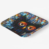 Brillante und kluge Eule Pappteller (Gewinkelt)