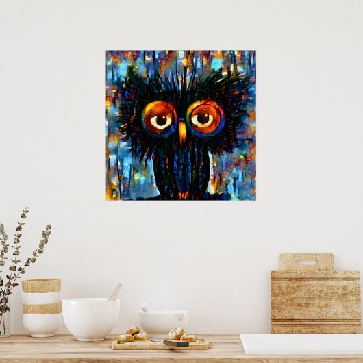 Brillante und kluge Eule Poster (Küche)
