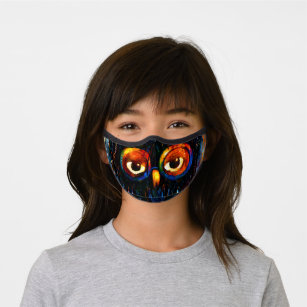 Brillante und kluge Eule Premium Mund-Nasen-Maske
