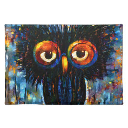 Brillante und kluge Eule Stofftischset