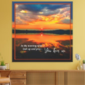 Brillante Wolken bei Dawn Stretched Canvas Print Leinwanddruck (Insitu (Wohnzimmer))