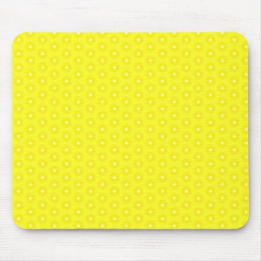Brillante Zitronengelbe Sonnenscheinsterne Muster Mousepad (Vorne)